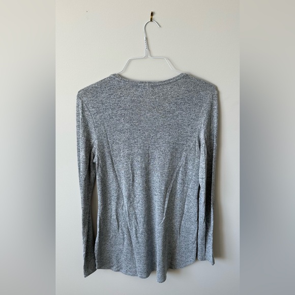 Grey Sweater with Gold Zipper - Picture 2 of 4